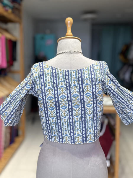 Size 36- Printed Stretchable Blouse