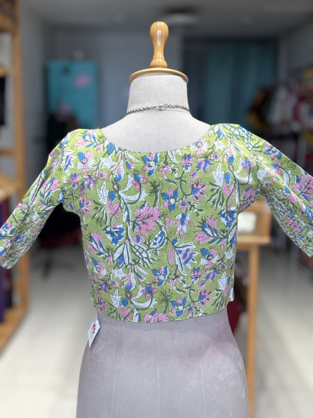 Size 36- Printed Stretchable Blouse