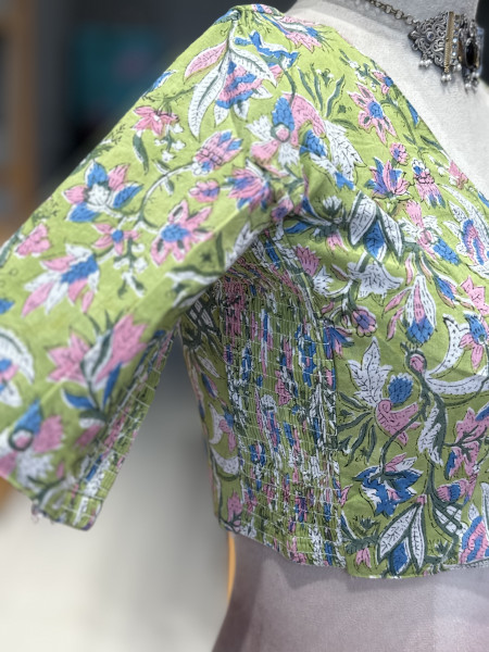 Size 36- Printed Stretchable Blouse