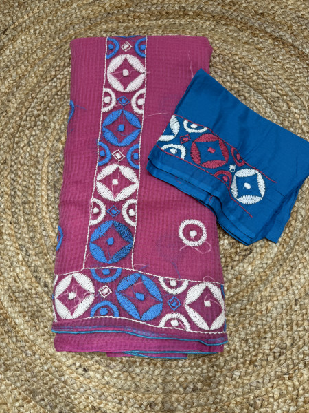 Pure Cotton Saree with handwork