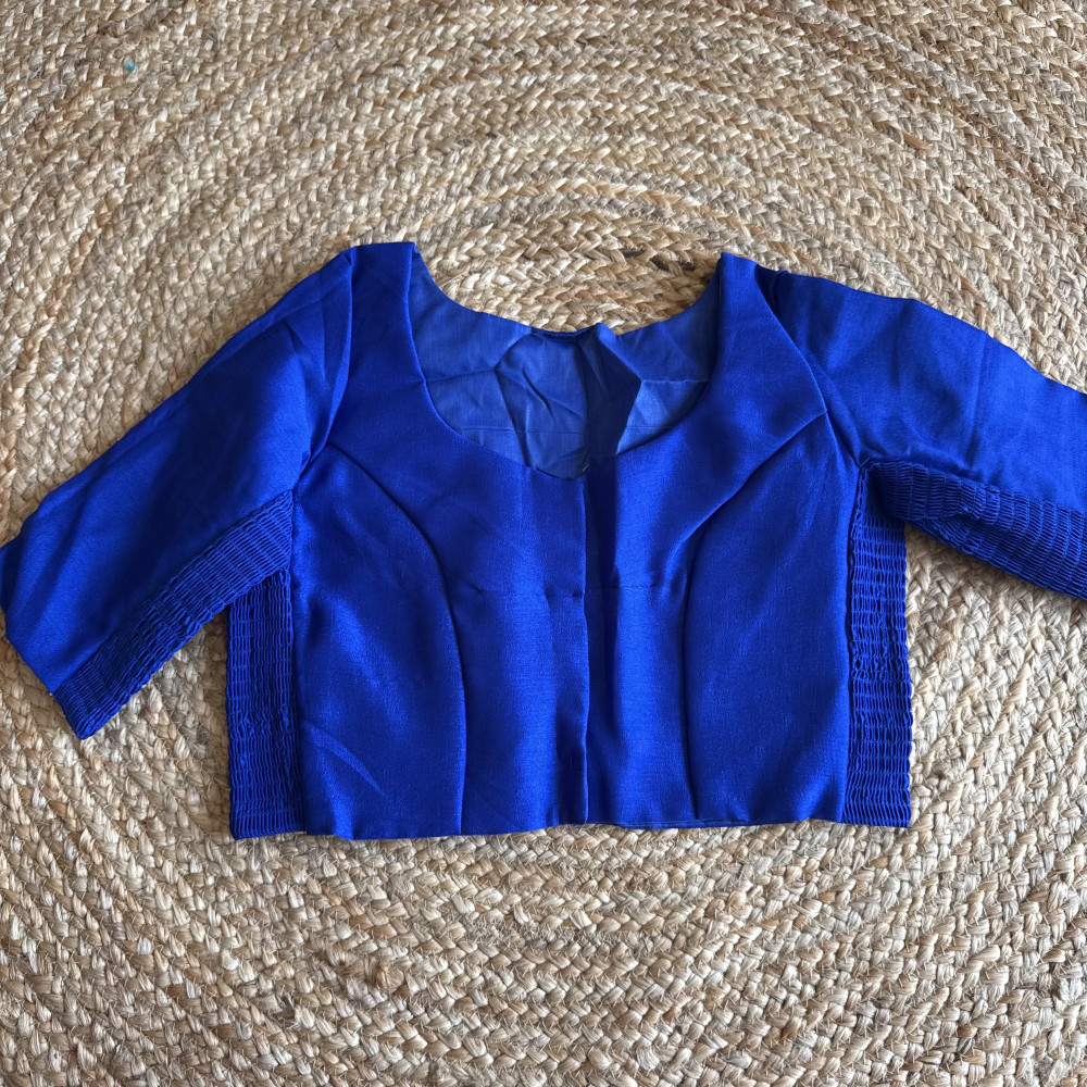 Image of Free size Stretchable blouse - blue - Size 40 to 44