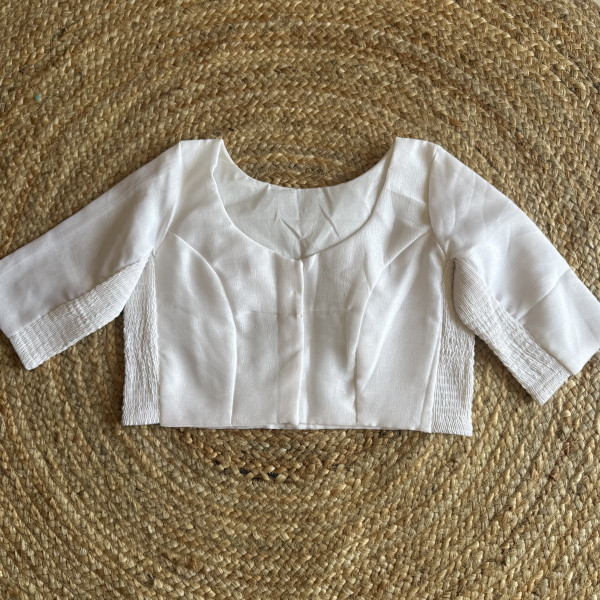 Free size Stretchable blouse - White - Size 40 to 44