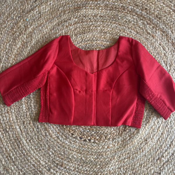 Free size Stretchable blouse - red - Size 40 to 44