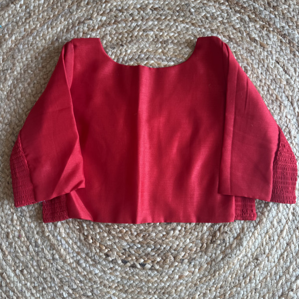 Free size Stretchable blouse - red - Size 40 to 44