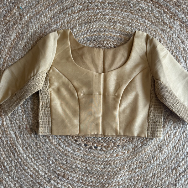 Free size Stretchable blouse - golden - Size 40 to 44