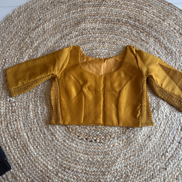Free size Stretchable blouse -Mustard- Size 40 to 44