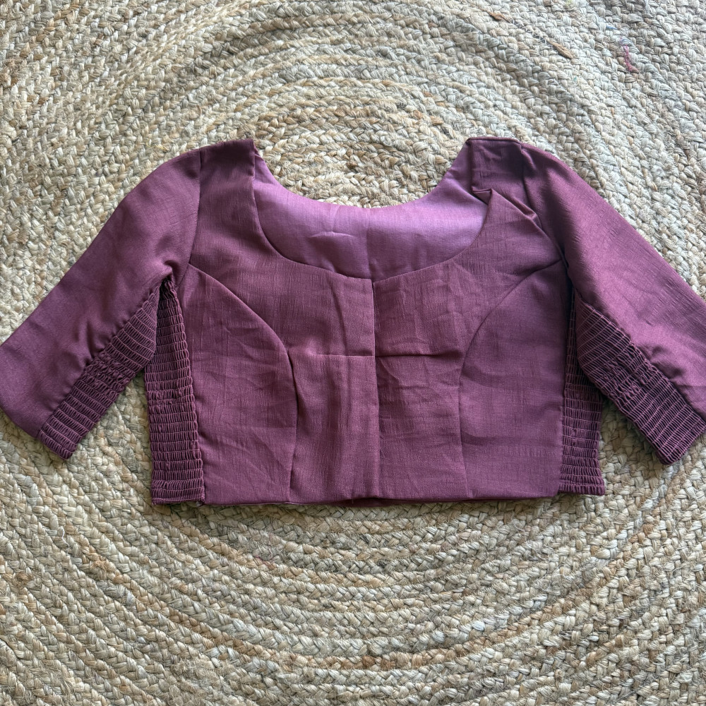 Image of Free size Stretchable blouse - Dark Onion Pink- Size 40 to 44