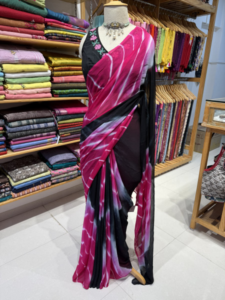 Tie And Dye Chiffon Saree