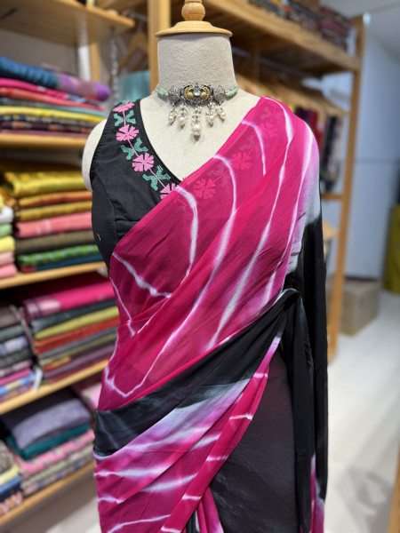 Tie And Dye Chiffon Saree