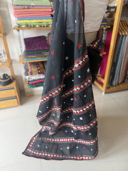 Kutchi Handwork Cotton Saree