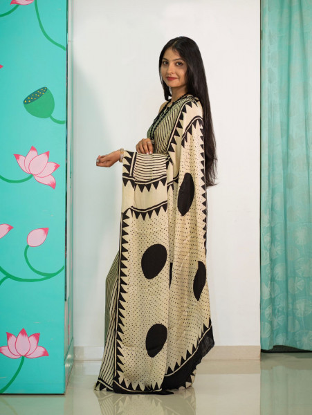 Modal Screen Print Saree