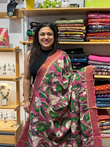 Chenuri Silk Saree  with Nizam Border| Pink