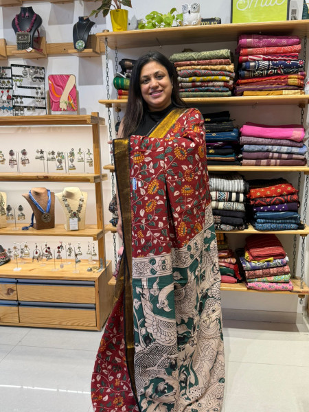 Chenuri Silk Saree  with Nizam Border| Red