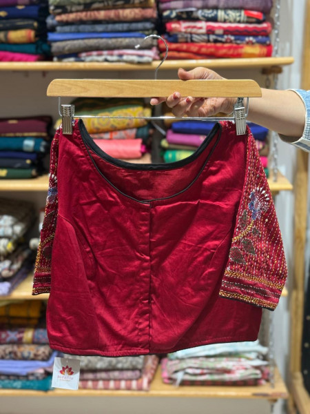 Free Size Handwork Blouse - RED