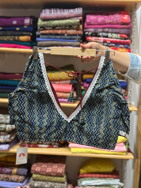 Free Size - Deep neck Crochet Lace Blouse