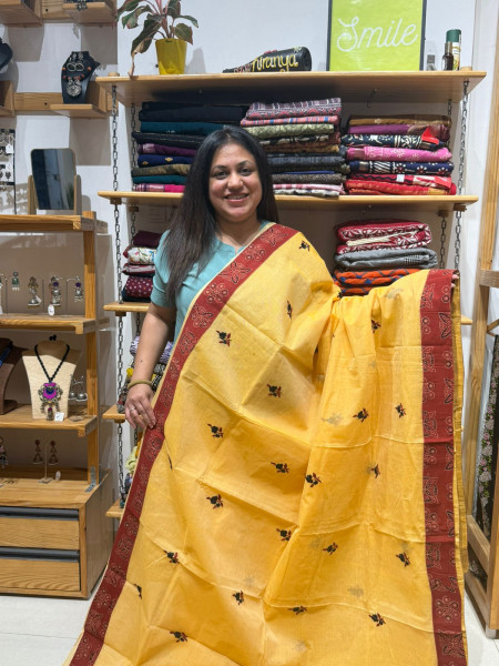 Patchwork & Handwork Cotton Saree