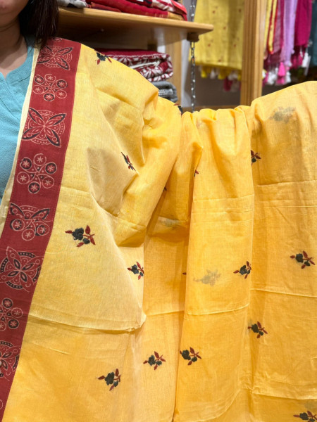 Patchwork & Handwork Cotton Saree