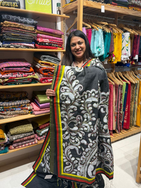 Handpainted  & Handwork Cotton Saree