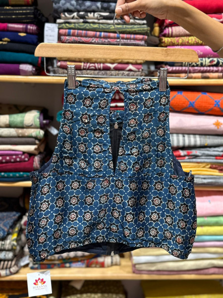 Modal Silk Zipper Padded Blouse - FREE SIZE