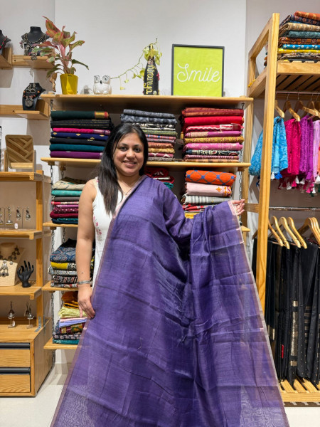 Blended Cotton Saree with Kalamkari Pallu