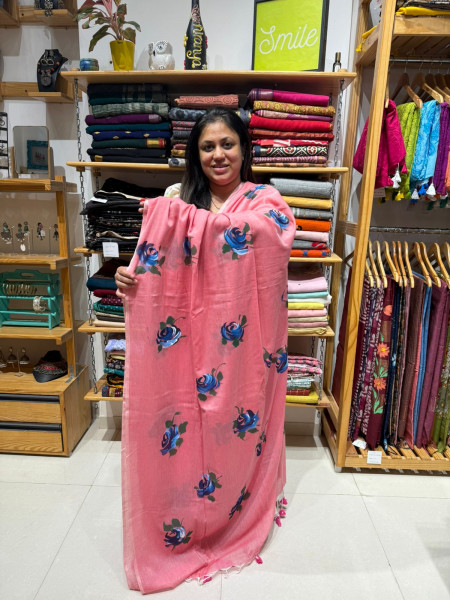 Handpainted Mul Cotton Saree