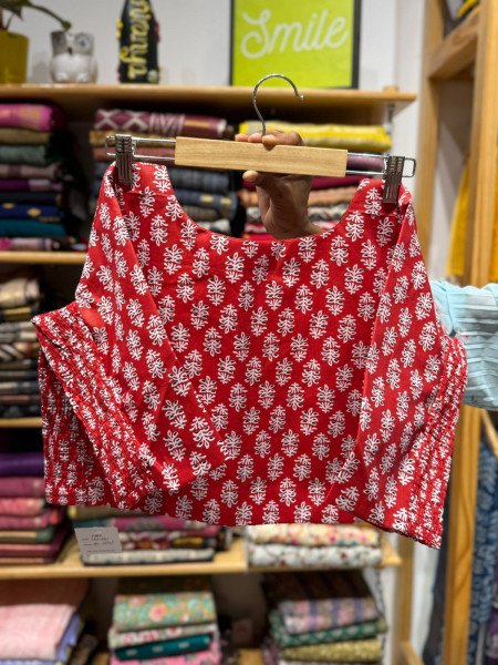 Stretchable Blouse - RED - Size 40 to  44