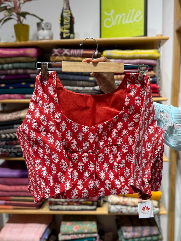 Image of Stretchable Blouse - RED - Size 40 to  44