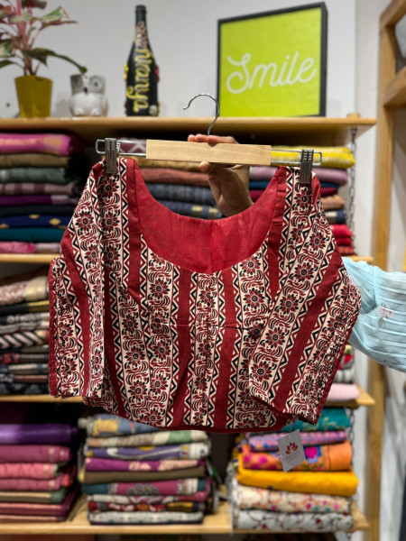 Stretchable Blouse - Maroon-Size - 40 to  44