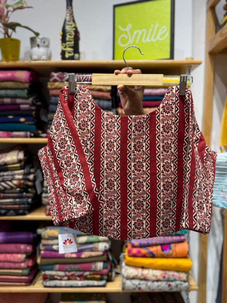 Stretchable Blouse - Maroon-Size - 40 to  44