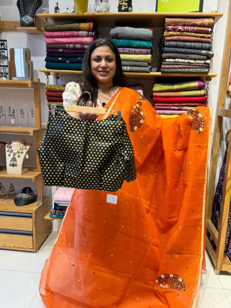 Resham Kota saree with Banarsi Blouse