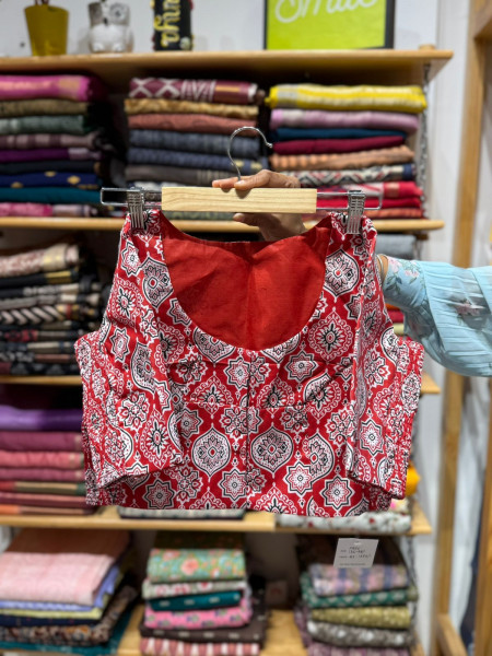 Stretchable Blouse - Size 36 to 38 - Red