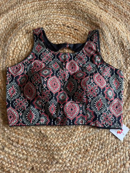 Back Elastic Blouse - sleeves attached - Free Size - 36 to 42