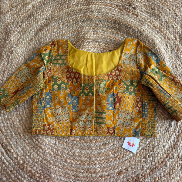 Printed Free Size Stretchable blouse - Fits 40 to 44