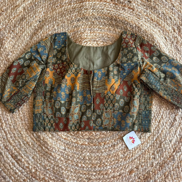 Printed Free Size Stretchable blouse - Fits 40 to 44