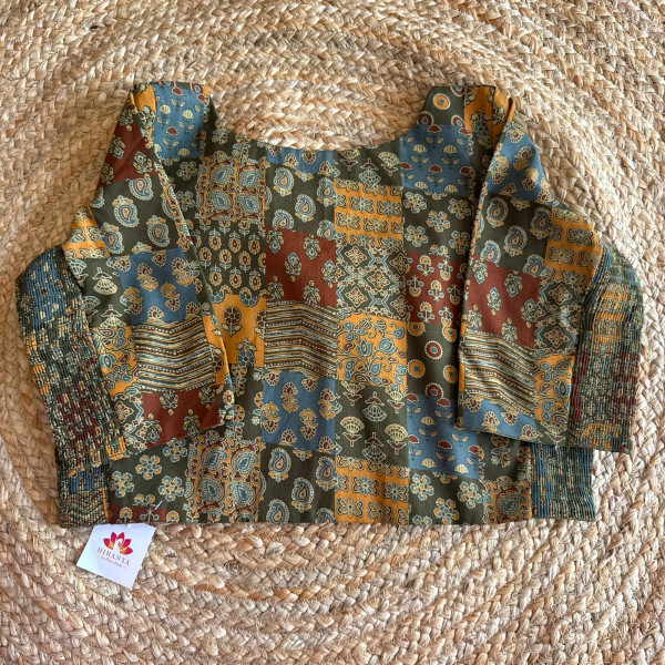 Printed Free Size Stretchable blouse - Fits 40 to 44