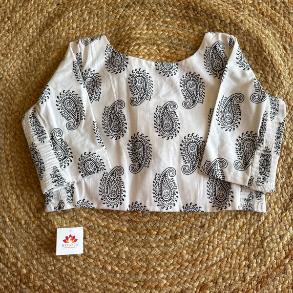 Printed Free Size Stretchable blouse - Fits 40 to 44