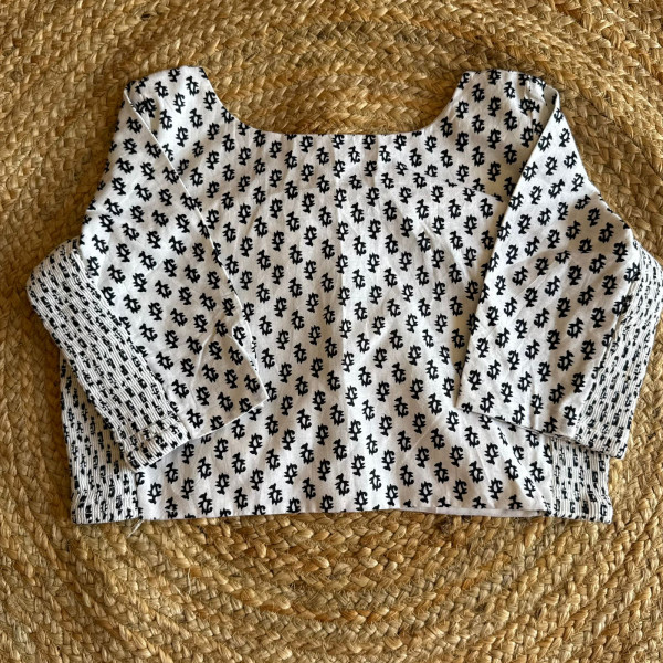 Printed Free Size Stretchable blouse - Fits 40 to 44