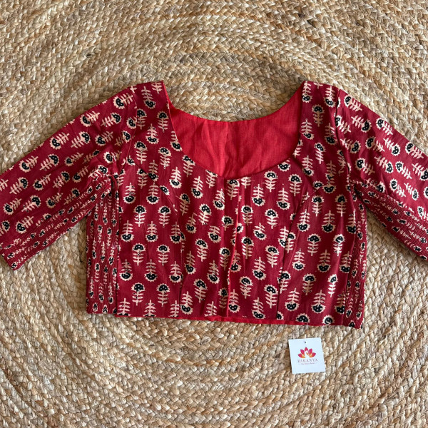 Printed Free Size Stretchable blouse - Fits 40 to 44