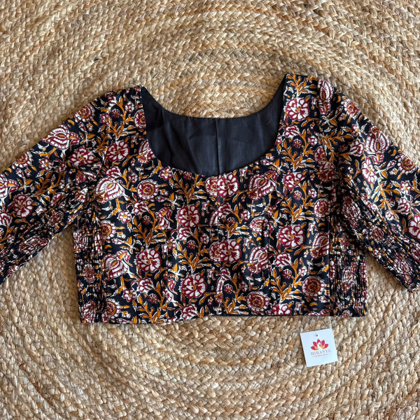 Printed Free Size Stretchable blouse - Fits 40 to 44