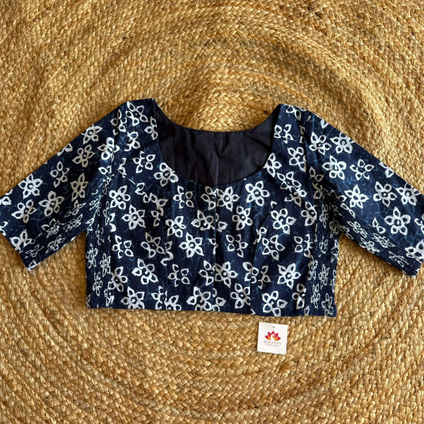 Printed Free Size Stretchable blouse - Fits 40 to 44