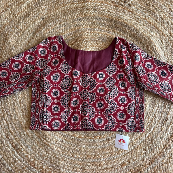 Printed Free Size Stretchable blouse - Fits 40 to 44