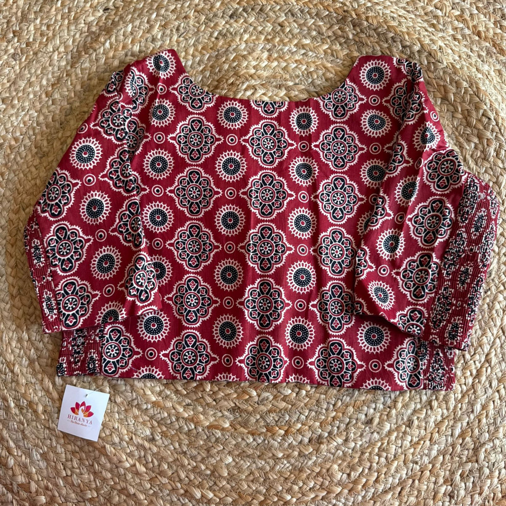 Image of Printed Free Size Stretchable blouse - Fits 40 to 44