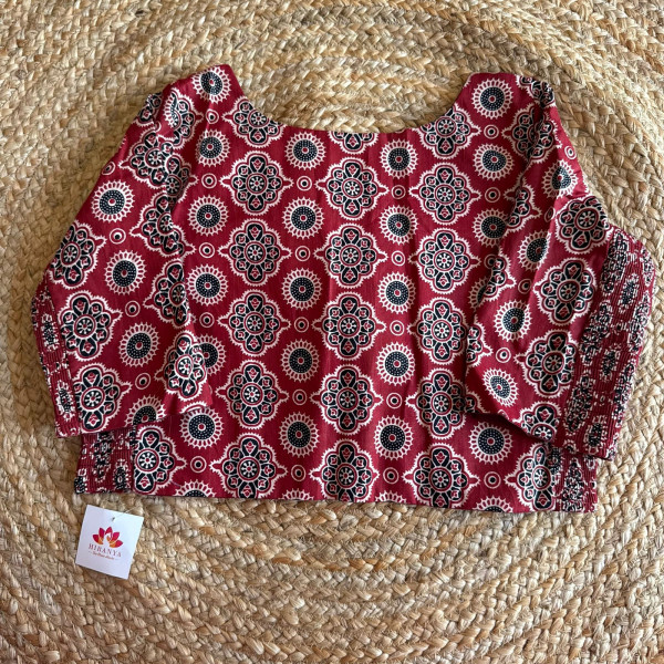 Printed Free Size Stretchable blouse - Fits 40 to 44