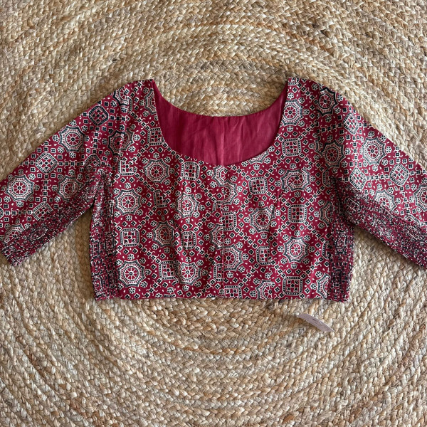 Printed Free Size Stretchable blouse - Fits 40 to 44