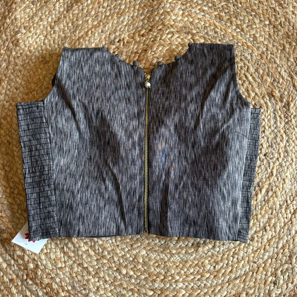 Sleeveless Zipper Free Size Stretchable blouse - Fits 36 to 38