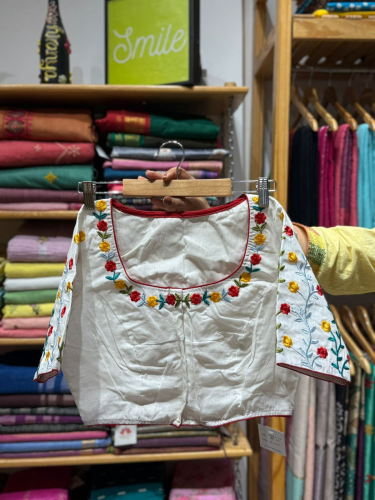 Image of Machine Embroidered Blouse
