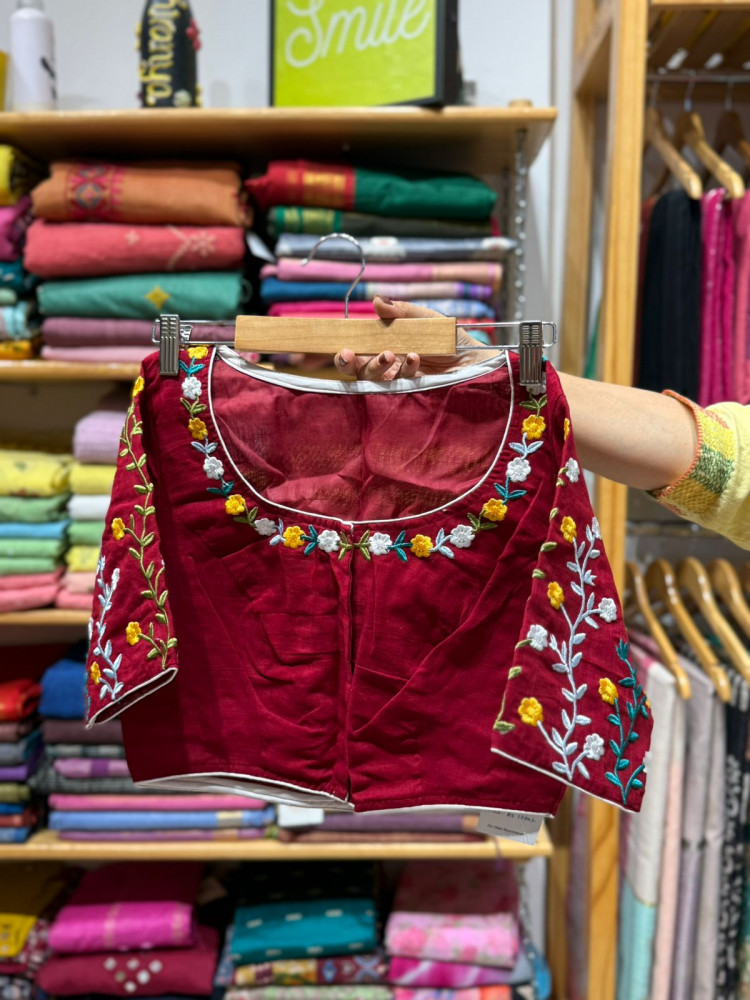 Image of Machine Embroidered Blouse