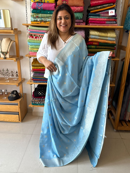 Banarsi Saree in Russian Crepe