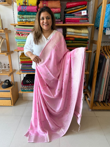 Banarsi Saree in Russian Crepe