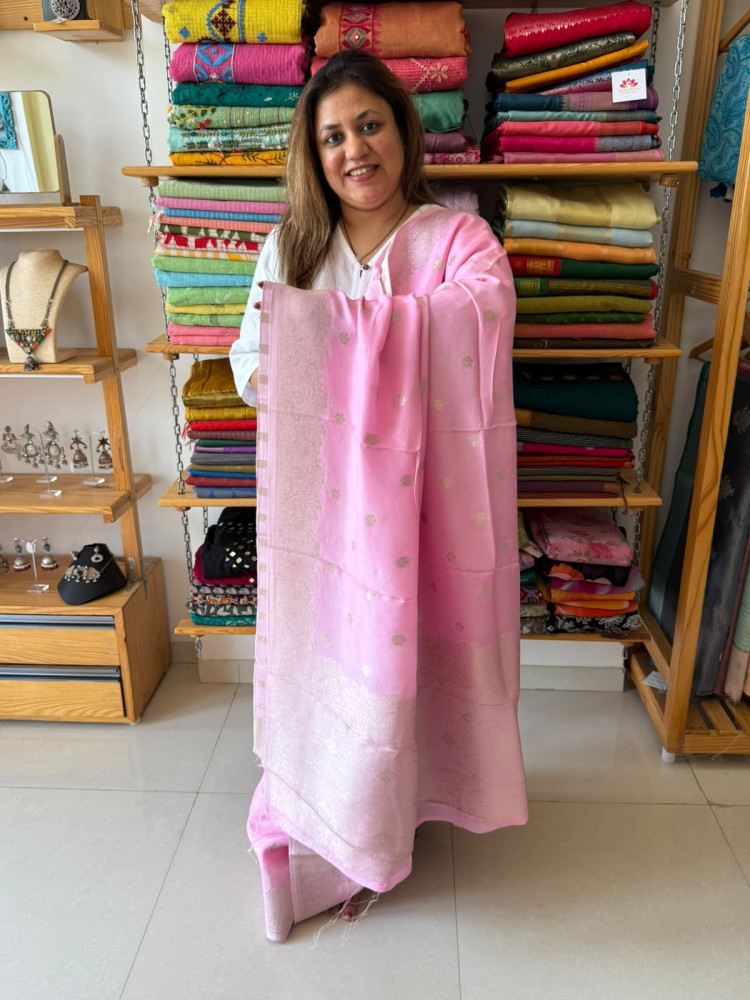 Image of Banarsi Saree in Russian Crepe